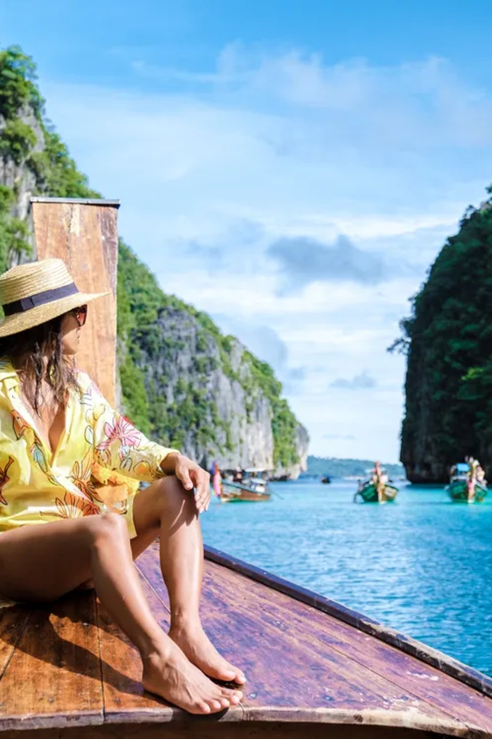 A vacation photo on a longtail boat